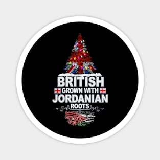 British Grown With Jordanian Roots - Gift for Jordanian With Roots From Jordan Magnet